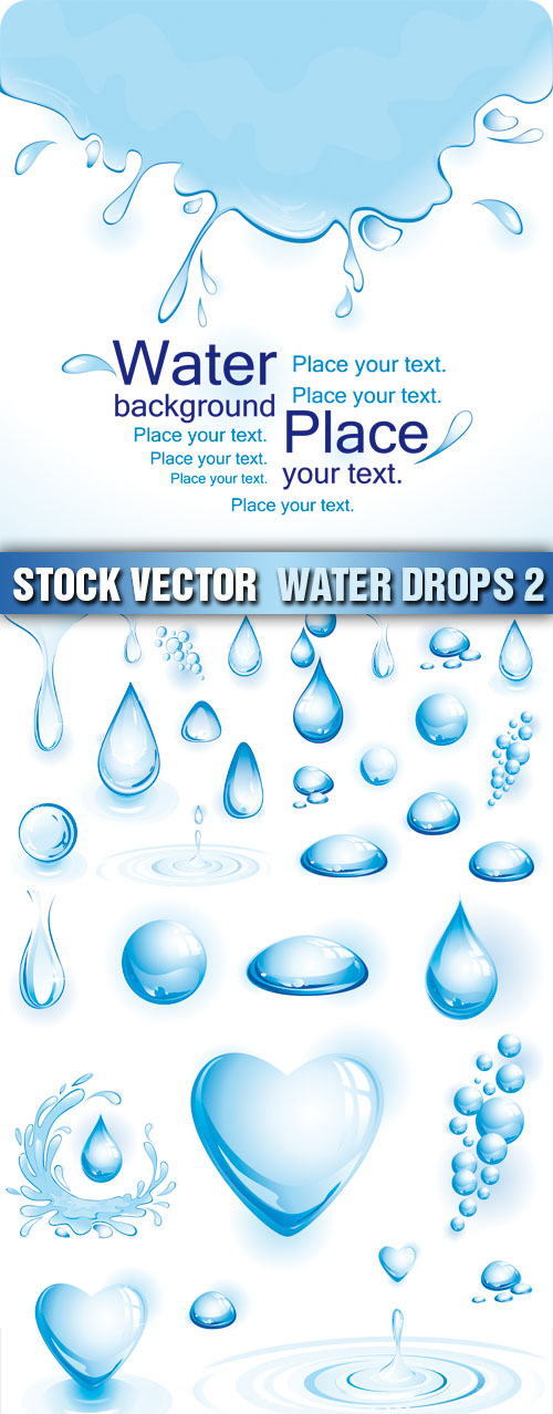 water drop background. Water Drops – vector