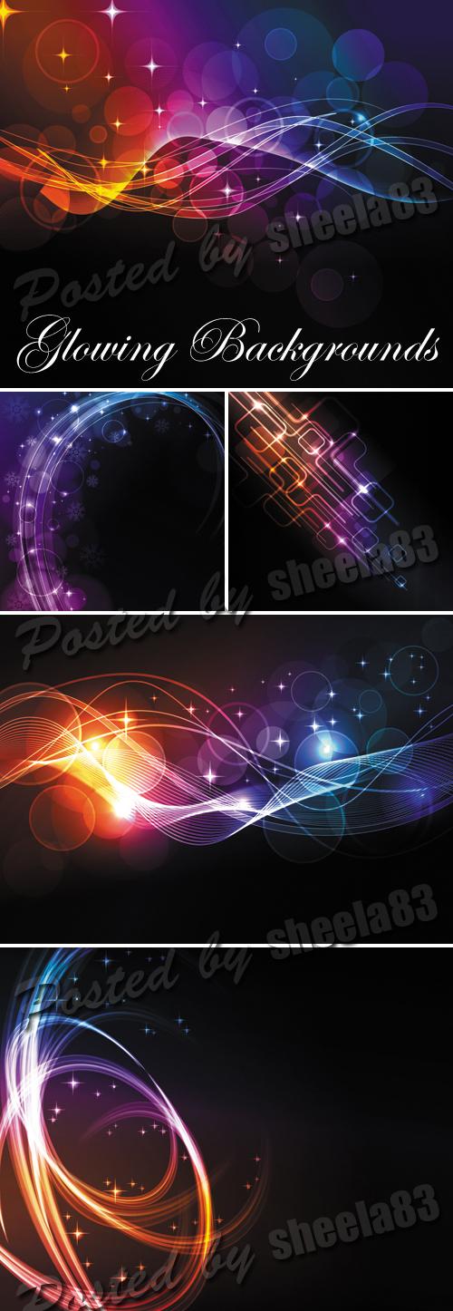 design1s stylized glowing Stylized Glowing Backgrounds vector