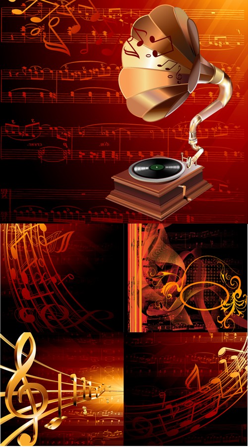design1s music backgrounds Music backgrounds vector